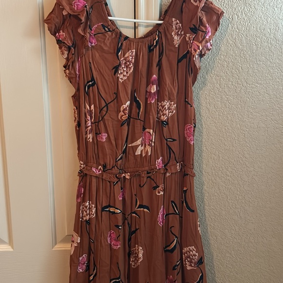 Universal Thread Brown and Black Patterned Dress - Picture 2 of 5
